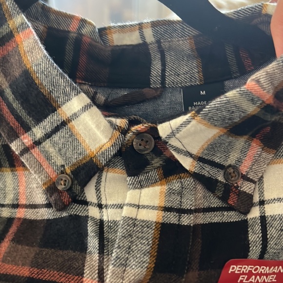 Chaps performance flannel button down in navy plaid - Picture 10 of 10